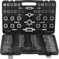 Tap and Die Set 110Pcs Metric Size M2 to M18 Bearing Steel Threading Tool