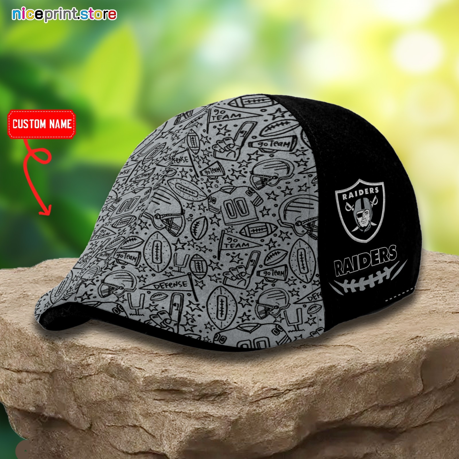 Las Vegas Football Team Raiders Ivy Cap NFL Flat Cap Driving Cap Golf Cap For Me