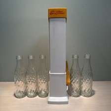 Vintage Soda Stream Machine With Gas Bottle & 5 Reusable Twist Glasses. See Pics