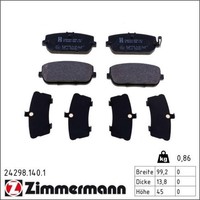 Zimmermann 24298.140.1 Bremsbelagsatz FüR Mazda Abarth Fiat MX 5 MX 5 RF 124 NC