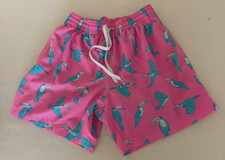 Chubbies 22" Waist 5.5" Inseam Sz Small Men's Swim Trunks Pink Toucan with Liner