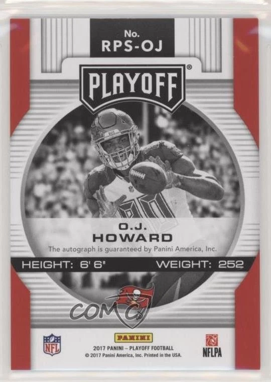 2017 Panini Playoff RPS Auto Kickoff /99 OJ Howard #RPS-OJ Rookie Auto RC - Image 2 of 2