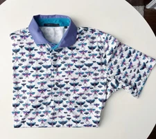 Greyson Men’s Shutterfly Golf Polo Performance Stretch Size Medium