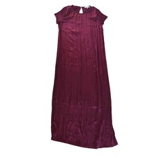 Madewell Short-Sleeve Slip Midi Dress in Plissé Size XS EUC