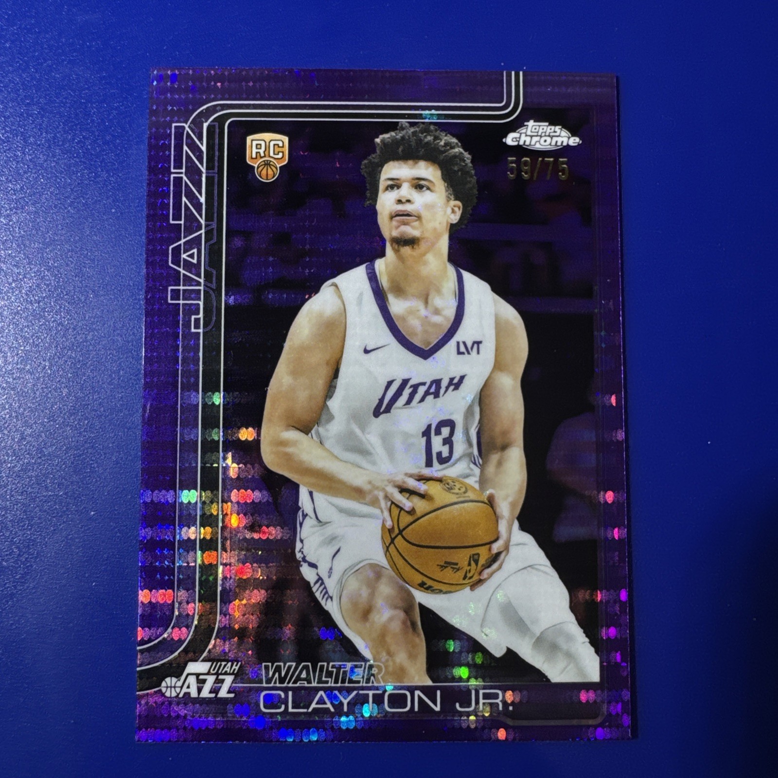 2025-26 Topps Chrome Basketball #268 Walter Clayton Jr.  Purple Pulsar /75