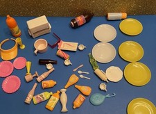 Vintage Barbie Doll Kitchen Etc Doll Accessories Assortment Lot 1990  s 