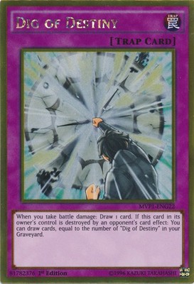 Dig of Destiny - MVP1-ENG22 - Gold Rare - 1st Edition - Lightly Played - The Dar
