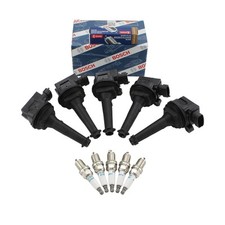 Bosch 5 Ignition Coil Denso 5 Iridium Long Life Spark Plug Kit For S60 XC70 L5