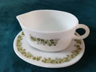 Vintage Pyrex Crazy Daisy Gravy Boat 77-B Drip Plate 77-U Spring Blossom * FREE