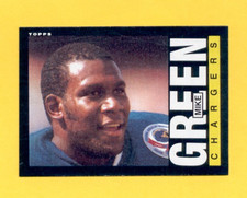1985 Topps MIKE GREEN San Diego Chargers Rookie RC Card. rookie card picture