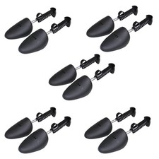 5 Pairs Men's Adjustable Shoe Trees Large Black 9.5-12.5" Plastic Steel