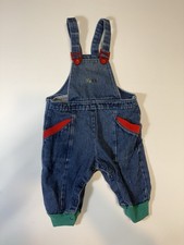 Vintage 90s McKids McDonald s Denim Overalls Baby Romper Sears Size 12M