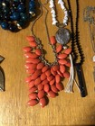 10 NECKLACES VTG. TO MODERN SILVER & GOLD TONE BEADS & MIXED MATERIALS — photo 10