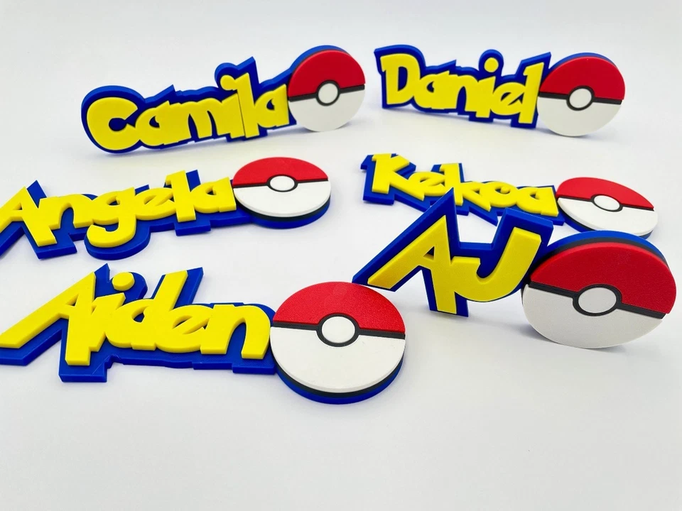 Pokemon Anime Nameplate | Personalized Desk & Wall Sign | Anime Pikachu - Image 2 of 4
