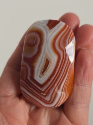 55g Karneol gebändert Kristall Palme Stein Edelstein Heilung Chakra 