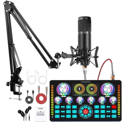 Podcast Equipment Konvolut, Audio Interface und XLR Kondensator Mikrofon, Studio