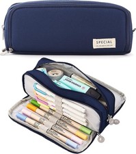 Large Capacity Pencil Case 3 Compartments Can...