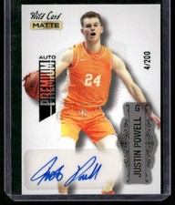 2022 Wild Card Matte #MB-A Justin Powell Autographs Black / Green Foil