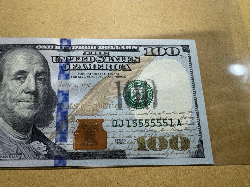 100 Dollars 2021 Serial Super Radar 15555551 SUPER GEM UNC_LDP Shop. - Image 3 of 4