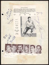 Neil Johnston Frank Kudelka Fleishman Workman Signed Auto Scrapbook Page *BK169