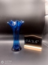 Colbalt Blue Hand Blown Art style Glass  Vase
