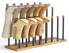 pickpiff Cedar Ball End Boot Rack 8-Pair Shoe Organizer Free standing Metal H...