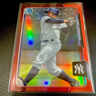 Topps 2015 Bowman Chrome Prosp Gary Sanchez RC #BCP113 RED Refractor #5/5 RARE!!