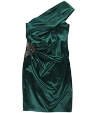 Eliza J Womens Satin Sheath Dress, Green, 8