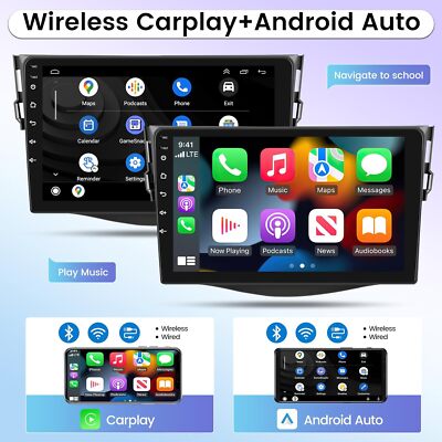 MSD Autoradio für Toyota RAV4 | Android 15 GPS Navi Radio | CarPlay Android Auto Lenkradsteuerung Dual-Band WiFi DSP DAB | Rückfahrkamera MIC | 2 Din 9 Zoll
