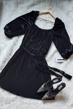 Nine West Size 12 Black Velvet Dress