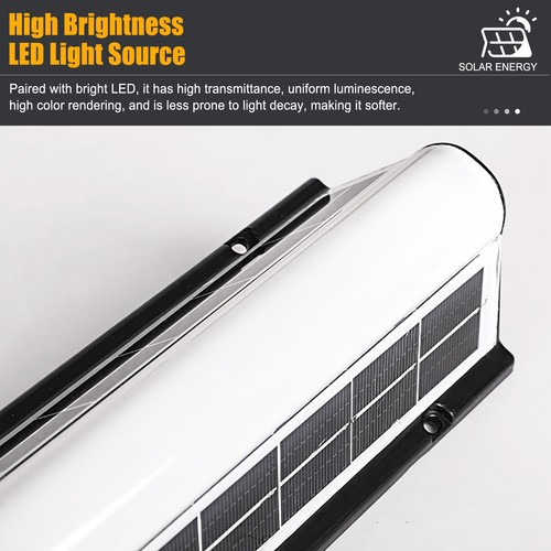 80cm Solar Modern Long Strip LED Wall Lamp Light Outdoor Garden Porch Waterproof - Picture 8 of 23