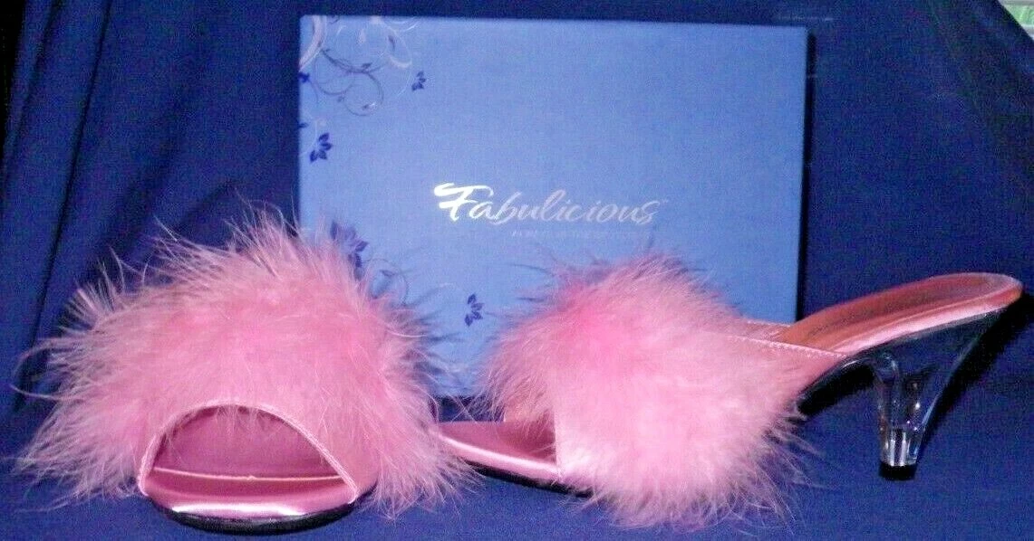 Blue shop fuzzy heels