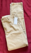 NWT Nordstrom Rack Tan straight leg 100 Cotton 2Front/1 Back Pocket Sz 18 Teen