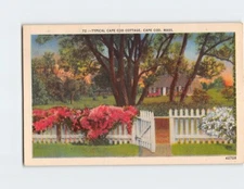 Postcard Typical Cape Cod Cottage Cape Cod Massachusetts USA