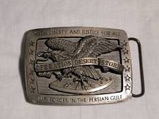 Vintage Dessert Storm Belt Buckle Victory Edition Made In USA