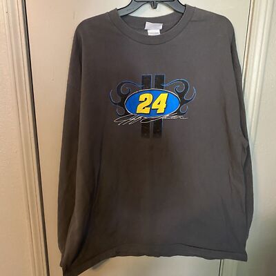 Jeff Gordon 24 Full Throttle NASCAR Chase Long Sleeve Gray Shirt Size 2XL