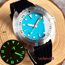 Tandorio 42mm 20ATM Waterproof Mens Watch Rotating Bezel Blue Dial Dome Sapphire