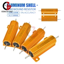 Watt Shell Power Aluminum Housed Case Wirewound Resistor 5% 50/100W 0.1-1K Ohm