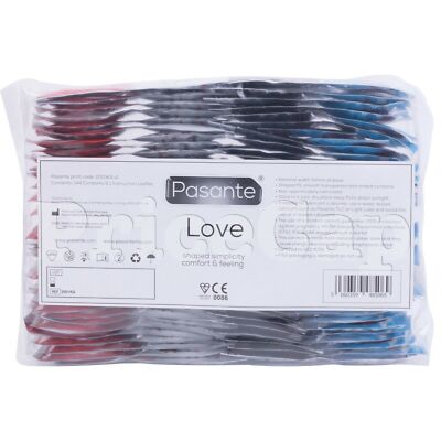   144 Pasante Kondome Love mit Herz-Motiv 54mm Condome
