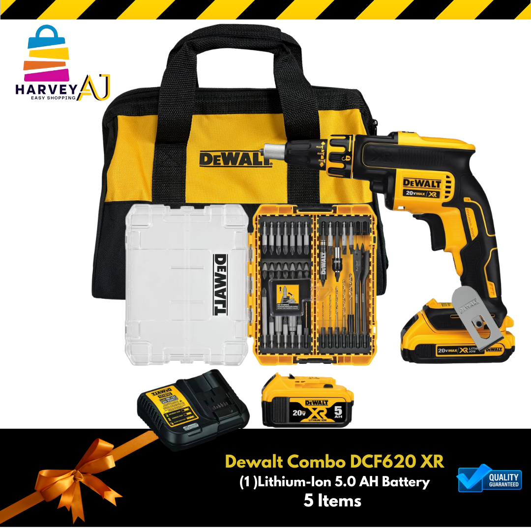 DeWalt DCF620XR 20V MAX XR BL LiIon Drywall Screwgun Kit w/ 1 Batt (5