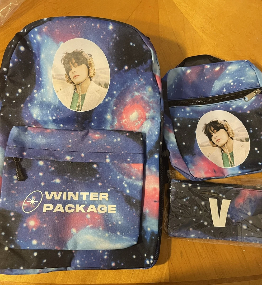 BTS ARMY!! BTS BACKPACK K-POP V JUNGKOOK GALAXY comes With 3 Separate Bags💜