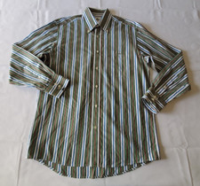 Lacoste Striped Button Down Collar Dress Shirt Men's 40 Long Sleeve Multicolor 