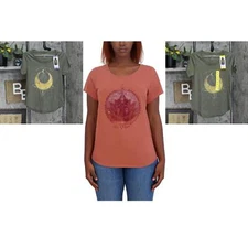 Lucky Brand Womens Short Sleeve Graphic T-Shirt Tee 1429297 XS