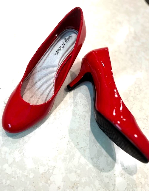 MUJER NUEVO EASY STREET ROJO CHAROL 2 PULGADAS TACONES 9M Foto 2 de 4