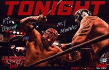 Mil Muertes & King Cuerno Signed 11x17 Photo BAS COA Lucha Underground Libre AAA