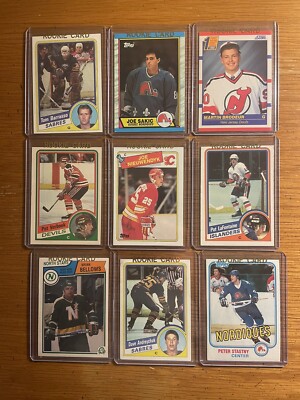 NHL Hall of Fame Rookie Lot of (9) LaFontaine Nieuwendyk Brodeur Sakic NMint