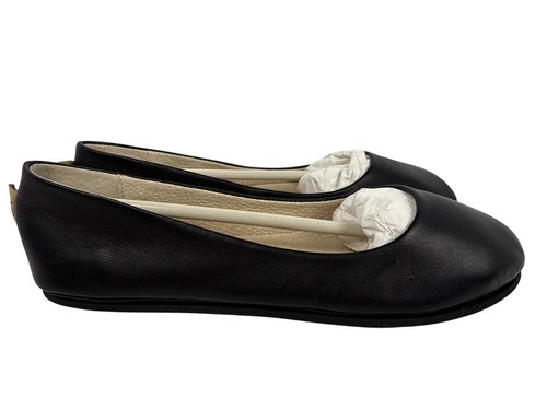 French Sole (Fs/NY) Women's Sloop Flat Black Nappa Leather Italian Shoes Size 7 - Picture 3 of 9