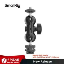 SmallRig Double Ball Head Shoe Mount Adapter Magic Arm 1/4" Screw with Cold Shoe
