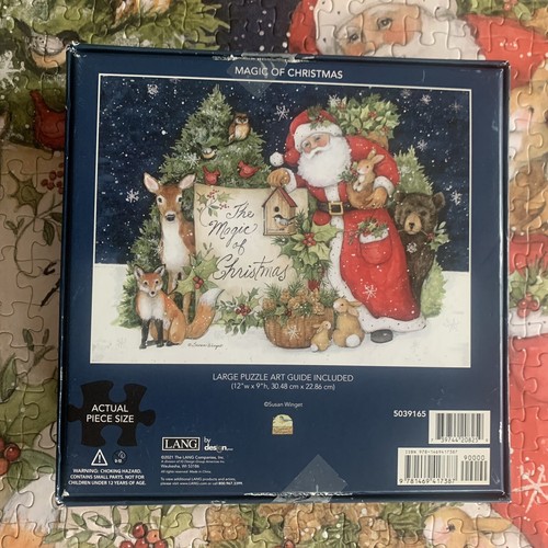 LANG Susan Winget The Magic of Christmas 500 Piece Santa Jigsaw Puzzle Complete - Picture 4 of 8