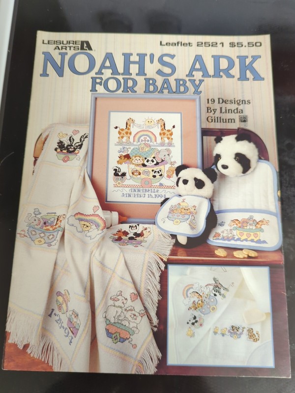 Noah's Ark For Baby Linda Gillum Leisure Arts 2521 Cross Stitch Pattern Booklet